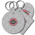 Logo & Tag Line Plastic Keychain w/ Logos