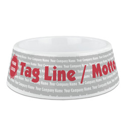 Logo & Tag Line Plastic Dog Bowl (Personalized)