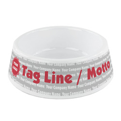 Logo & Tag Line Plastic Dog Bowl - Small (Personalized)
