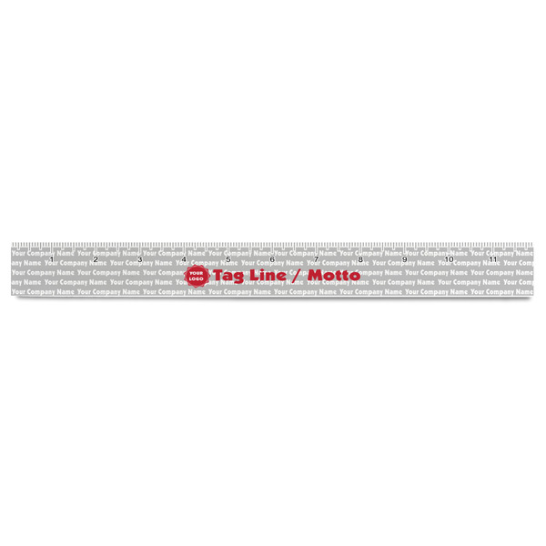 Logo & Tag Line Plastic Ruler - 12" - FRONT