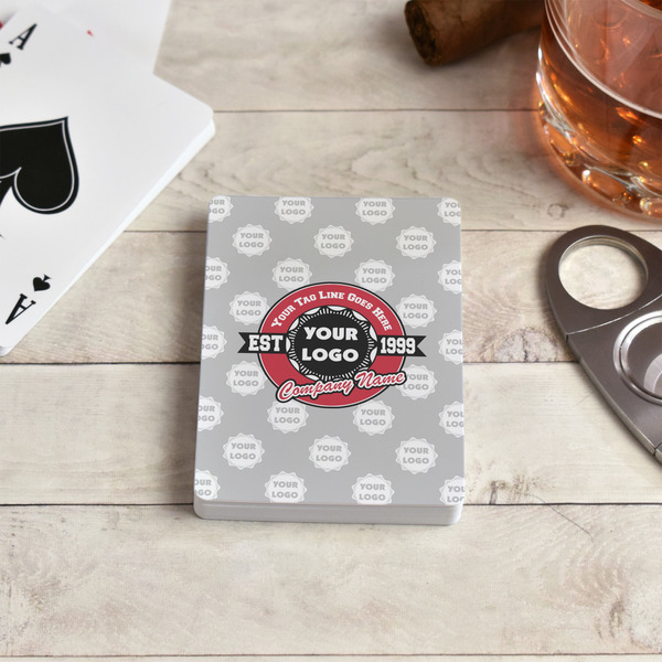 Logo & Tag Line Playing Cards - In Context