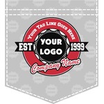 Logo & Tag Line Iron On Faux Pocket w/ Logos