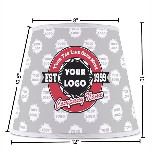 Logo & Tag Line Poly Film Empire Lampshade - Dimensions