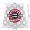 Logo & Tag Line Poly Film Empire Lampshade - Dimensions