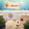 Logo & Tag Line Pool Towel Lifestyle