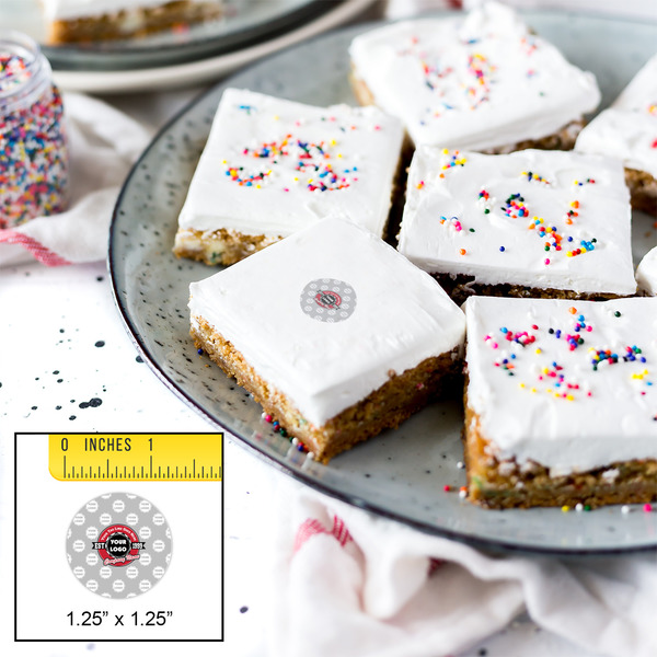 Logo & Tag Line Printed Icing Circle - XSmall - In Context