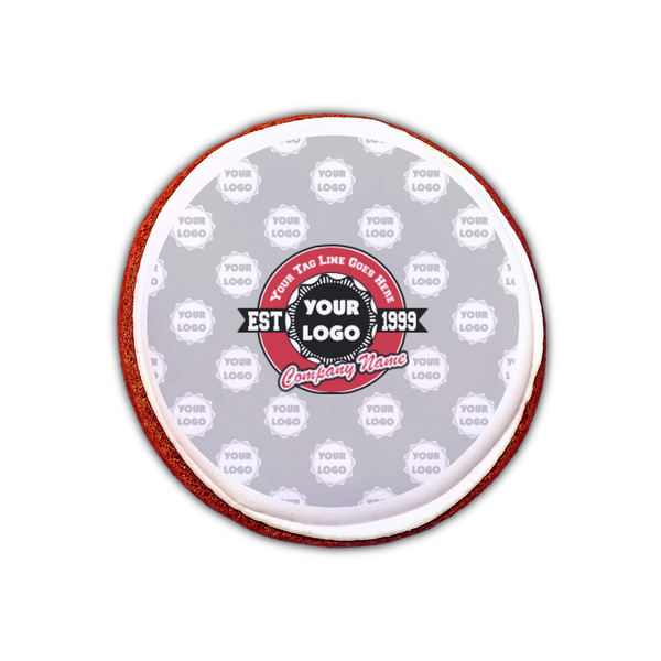 Logo & Tag Line Printed Icing Circle - XSmall - On Cookie
