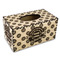 Logo & Tag Line Rectangle Tissue Box Covers - Wood - Front