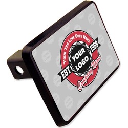 Logo & Tag Line Rectangular Trailer Hitch Cover - 2" (Personalized)