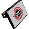 Logo & Tag Line Rectangular Car Hitch Cover w/ FRP Insert (Angle View)