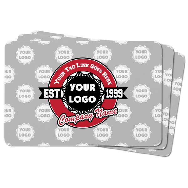 Logo & Tag Line Rectangular Fridge Magnet - THREE