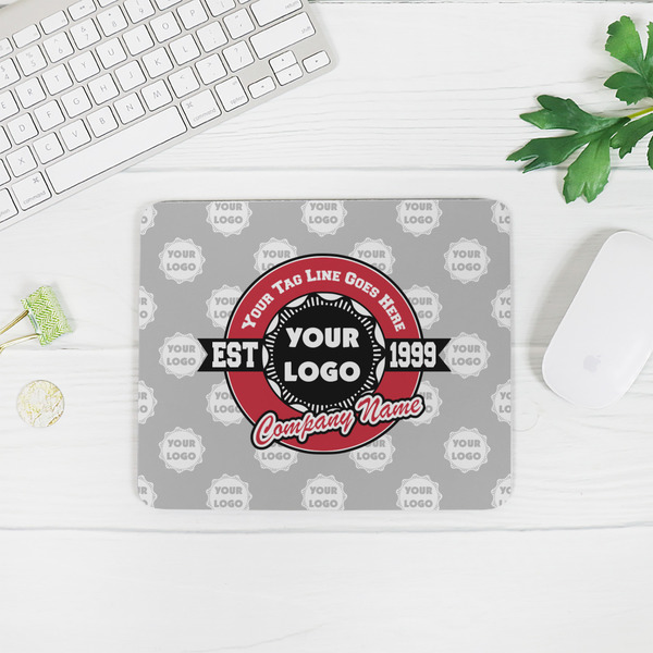 Logo & Tag Line Rectangular Mouse Pad - LIFESTYLE 2