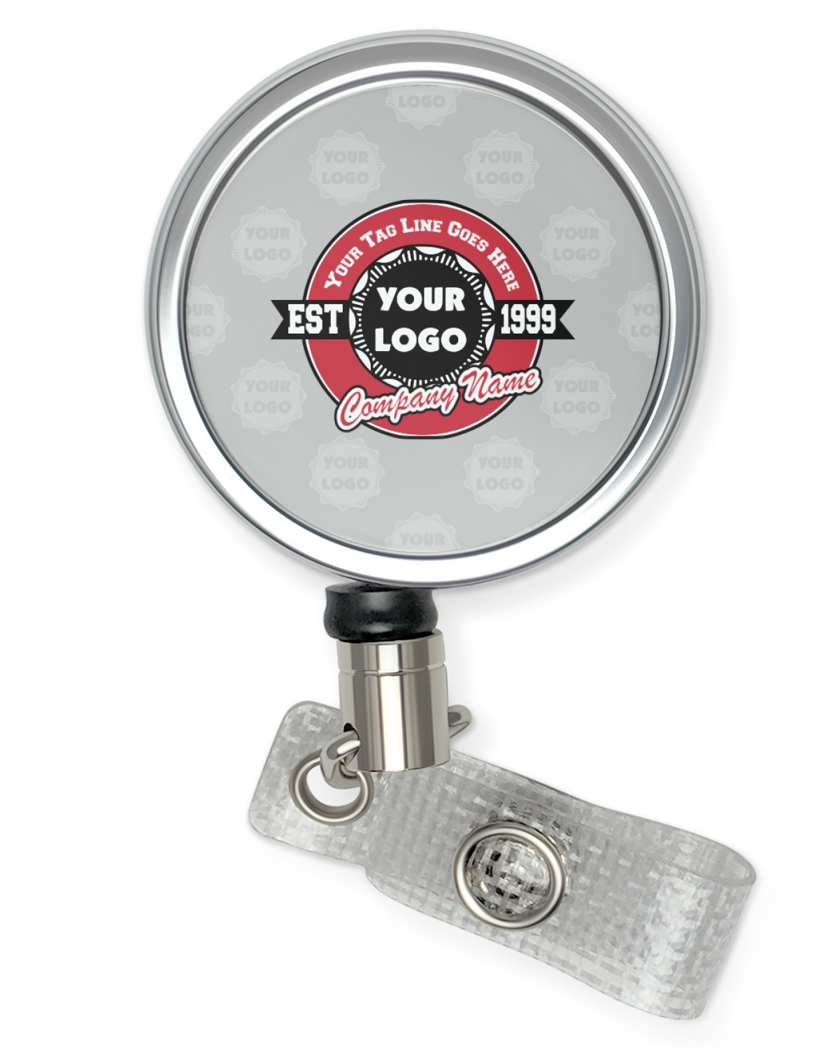 Custom Printed Retractable Badge Reels with Belt Clip - Personalize with Your Brand Logo