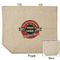 Logo & Tag Line Reusable Cotton Grocery Bag - Front & Back View