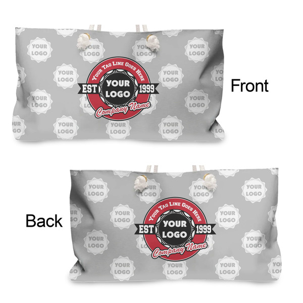 Logo & Tag Line Large Rope Tote - From & Back View