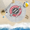 Logo & Tag Line Round Beach Towel Lifestyle