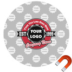 Logo & Tag Line Round Car Magnet - 10" w/ Logos