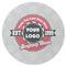 Logo & Tag Line Round Coaster Rubber Back - Single