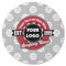 Logo & Tag Line Round Rubber Backed Coaster - Single w/ Logos