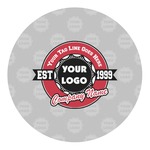 Logo & Tag Line Round Decal - XLarge (Personalized)