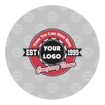 Logo & Tag Line Round Decal - Small (Personalized)