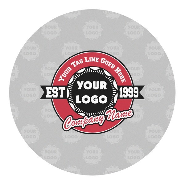 Custom Logo & Tag Line Round Decal - Small (Personalized)