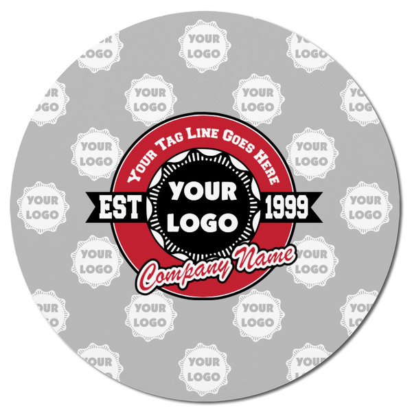 Logo & Tag Line Round Fridge Magnet - FRONT