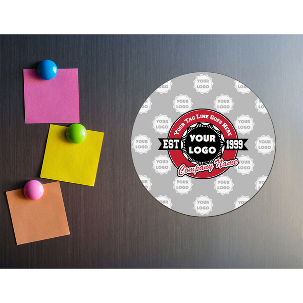 Logo & Tag Line Round Fridge Magnet - LIFESTYLE
