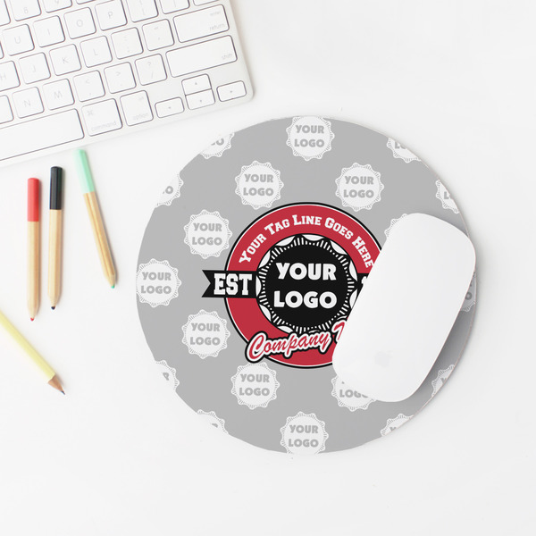 Logo & Tag Line Round Mousepad - LIFESTYLE 2