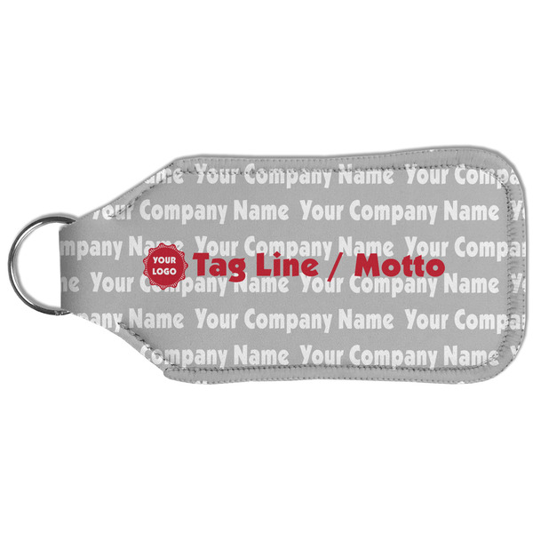 Logo & Tag Line Sanitizer Holder Keychain - Large (Back)