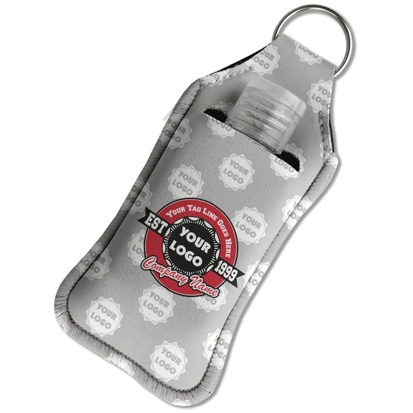 Logo & Tag Line Sanitizer Holder Keychain - Large in Case