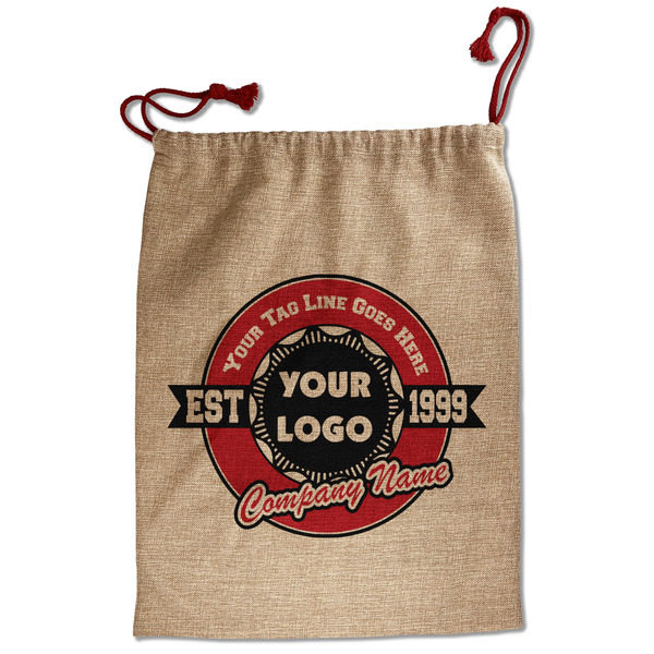 Logo & Tag Line Santa Bag - Front