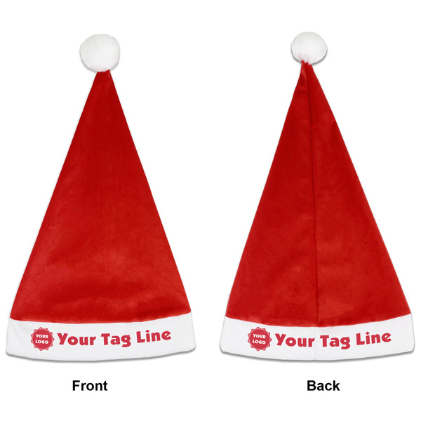 Custom Logo & Tag Line Santa Hat - Double-Sided (Personalized)