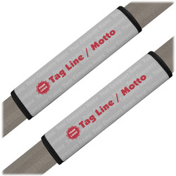 Logo & Tag Line Seat Belt Covers (Set of 2) (Personalized)