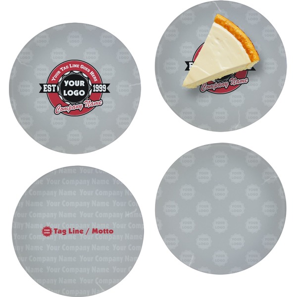 Logo & Tag Line Set of Appetizer / Dessert Plates