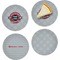 Logo & Tag Line Glass Appetizer / Dessert Plate 8" - Set of 4 (Personalized)