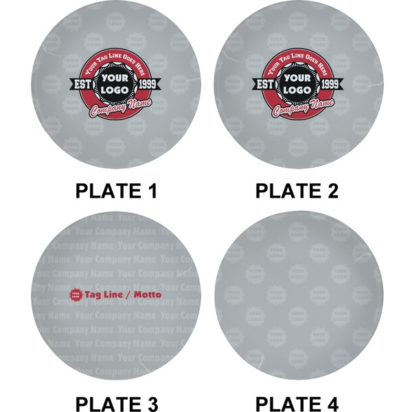 Logo & Tag Line Set of Appetizer / Dessert Plates (Approval)