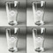 Logo & Tag Line Set of Four Engraved Beer Glasses - Individual View