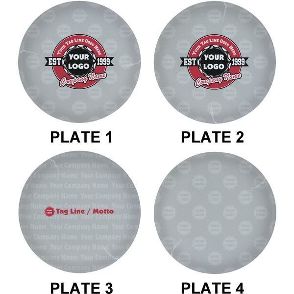 Logo & Tag Line Set of Lunch / Dinner Plates (Approval)