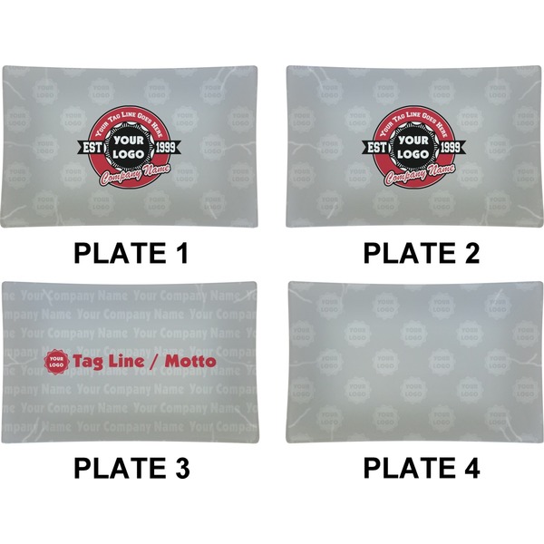 Logo & Tag Line Set of Rectangular Dinner Plates (Approval)