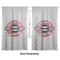 Logo & Tag Line Sheer Curtains Double