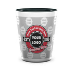Logo & Tag Line Ceramic Shot Glass - 1.5 oz - Two Tone - Single (Personalized)