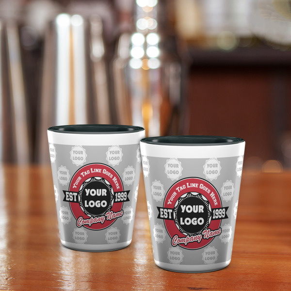 Logo & Tag Line Shot Glass - Two Tone - LIFESTYLE