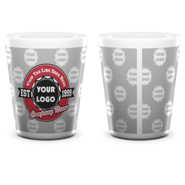 Logo & Tag Line Shot Glass - White - APPROVAL