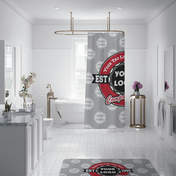 Logo & Tag Line Shower Curtain - 70"x83"