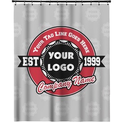 Logo & Tag Line Extra Long Shower Curtain - 70" x 83" w/ Logos