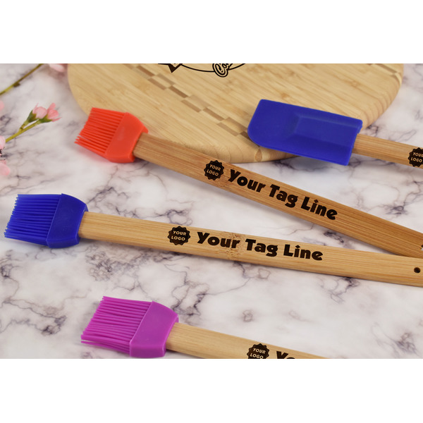 Logo & Tag Line Silicone Brush - Blue - Lifestyle
