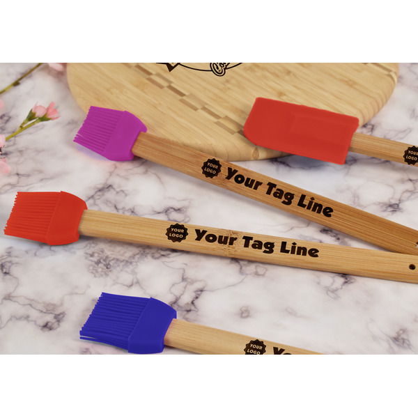 Logo & Tag Line Silicone Brush - Red - Lifestyle