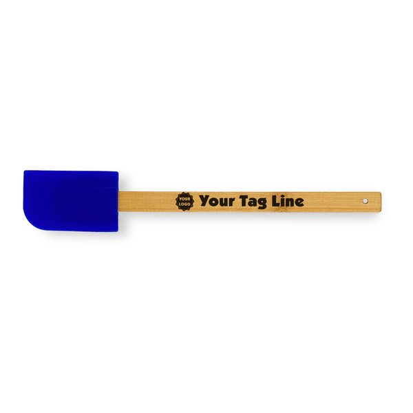 Custom Logo & Tag Line Silicone Spatula - Blue (Personalized)
