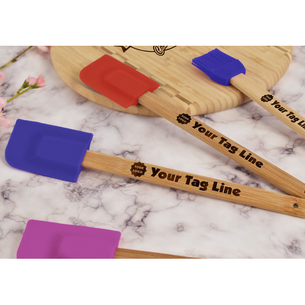 Logo & Tag Line Silicone Spatula - Blue - Lifestyle